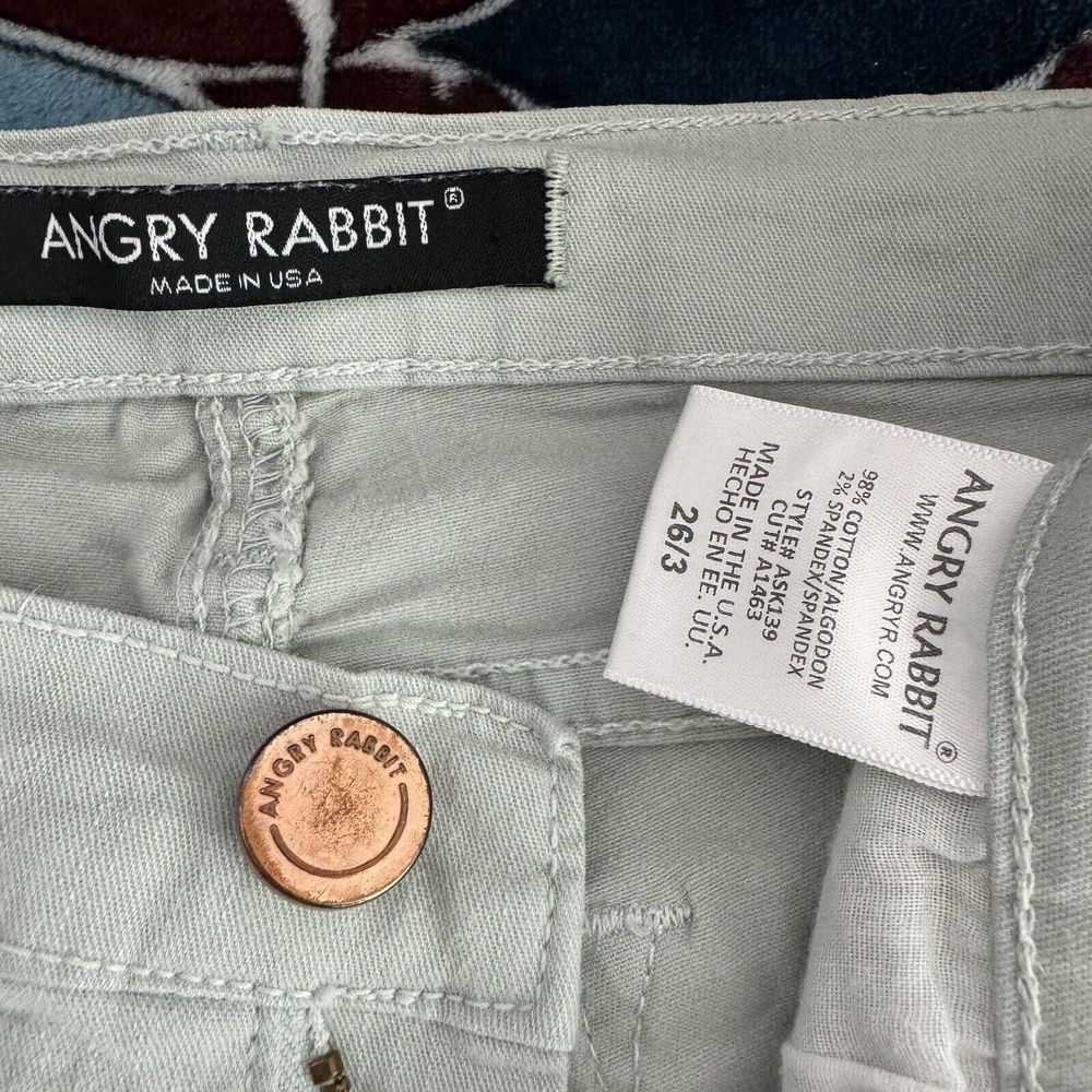 Angry Rabbit Low Rise Skinny Pants Light Blue 26/3 - Picture 10 of 11